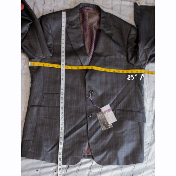 Earvin Magic Johnson Signature Mens Gray Blazer Suit Jacket Sport Coat Lined 48R - Picture 10 of 13